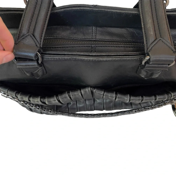 Botkier Designer Pleated Leather Satchel - Picture 6 of 10